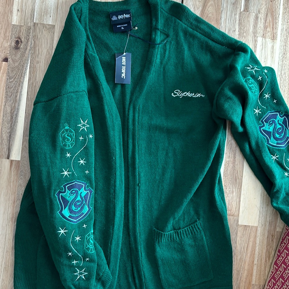 Harry Potter Slytherin Oversized Girls Cardigan Green size XL